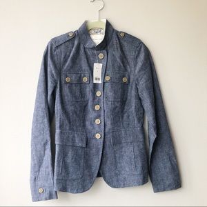 Banana Republic Linen/Cotton Military Jacket. NWT